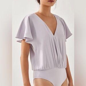 Love Bonito Josette Flutter sleeve Bodysuit